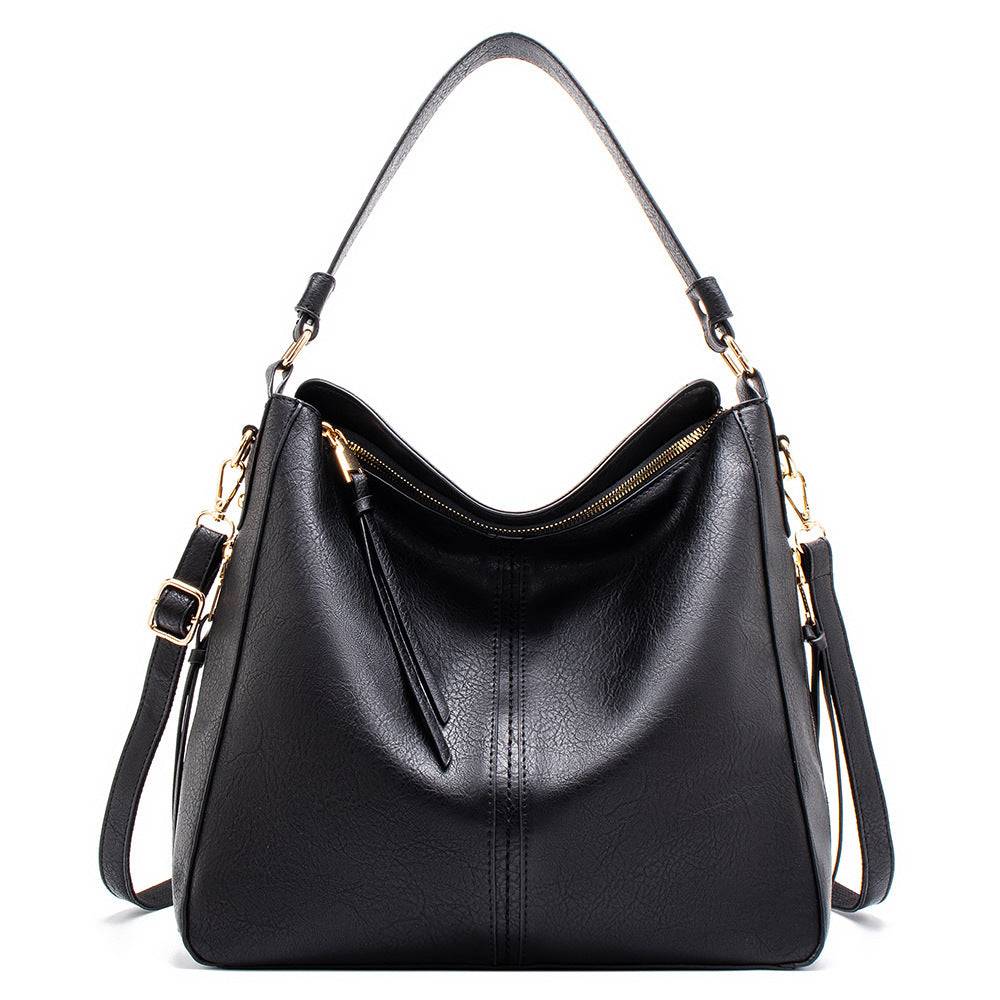 Classic Everyday Tote Handbag with Soft PU Surface, Multi-Compartment Interior & Convertible Shoulder Strap Jewelry Bubble