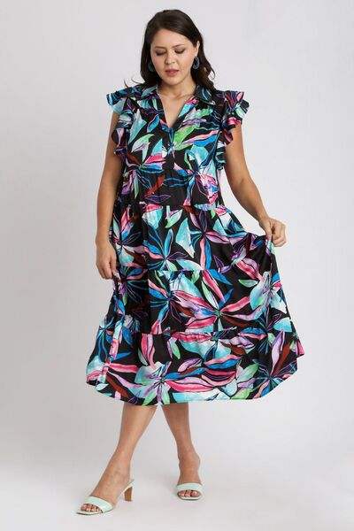 Tropical Leaf Multicolor Print Dress - Vibrant, Chic, and Perfect for Spring/Summer 2025 Trendsi