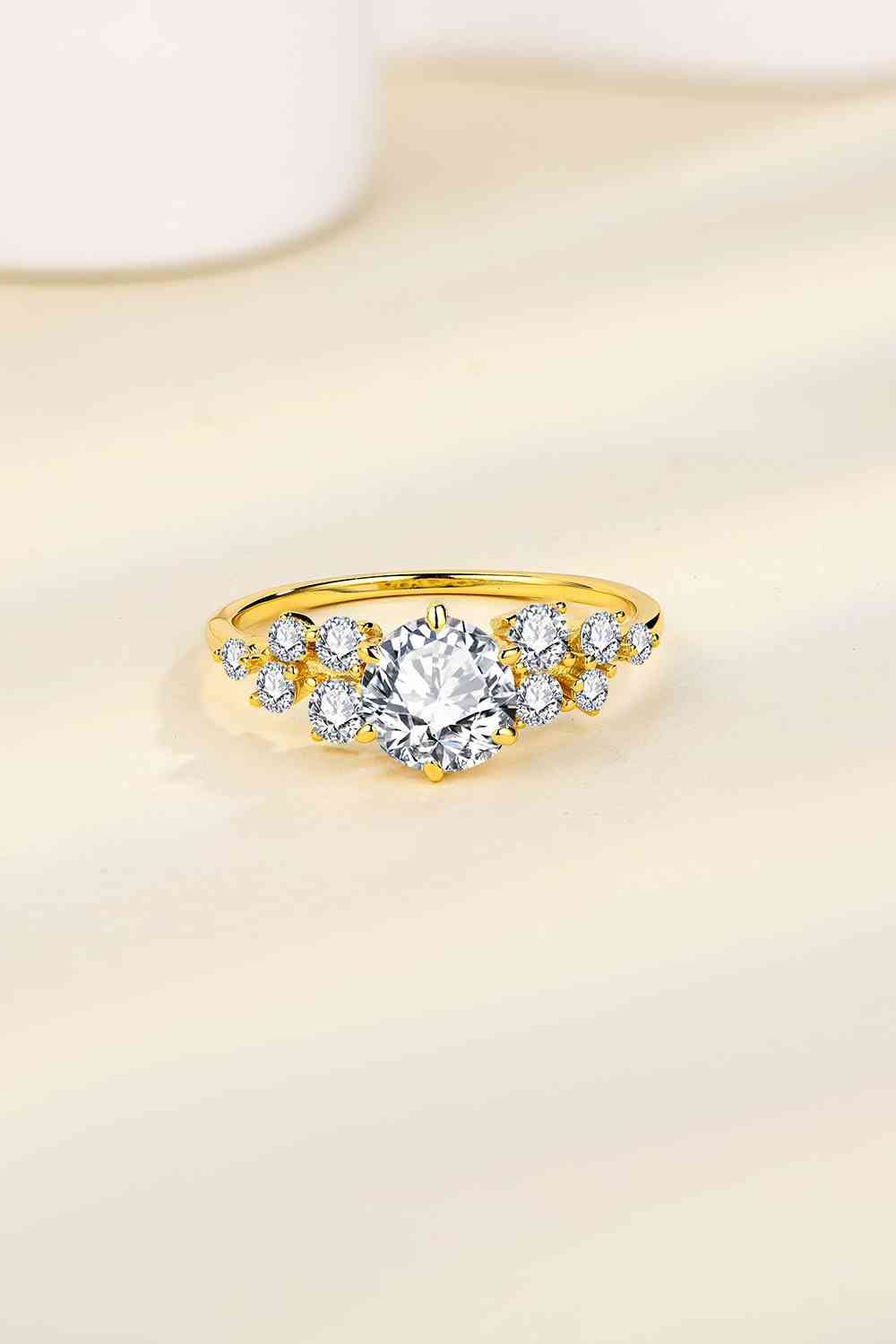 Sparkling Moissanite Ring - 1 Carat with Side Stones Jewelry Bubble