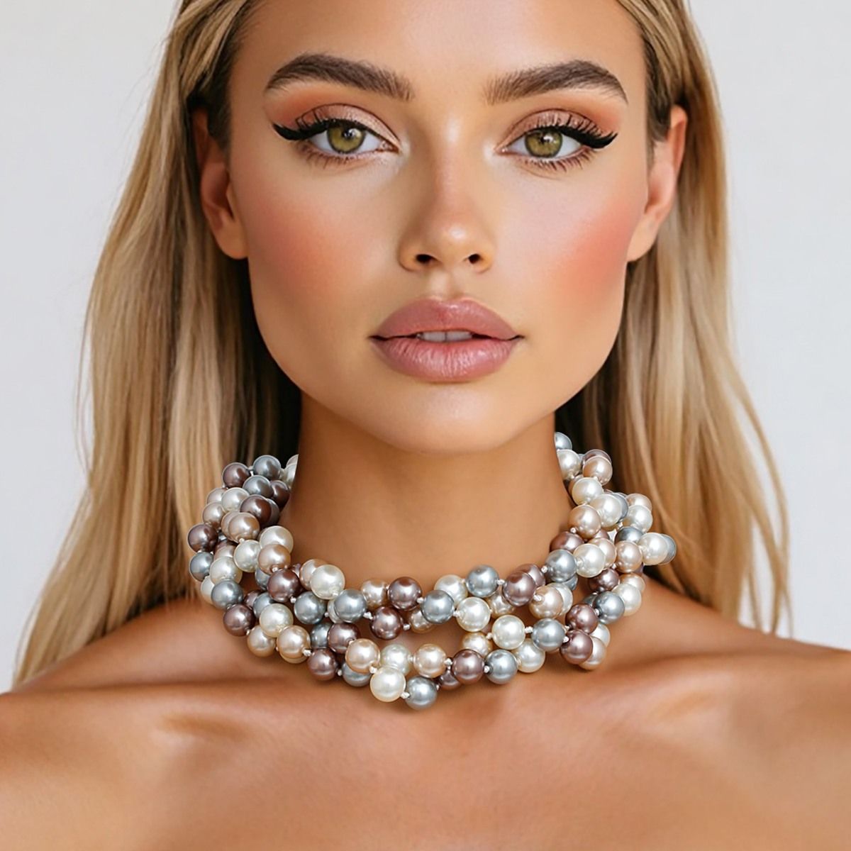 96 Inch Rope Necklace Glass Pearl Pearl Strand