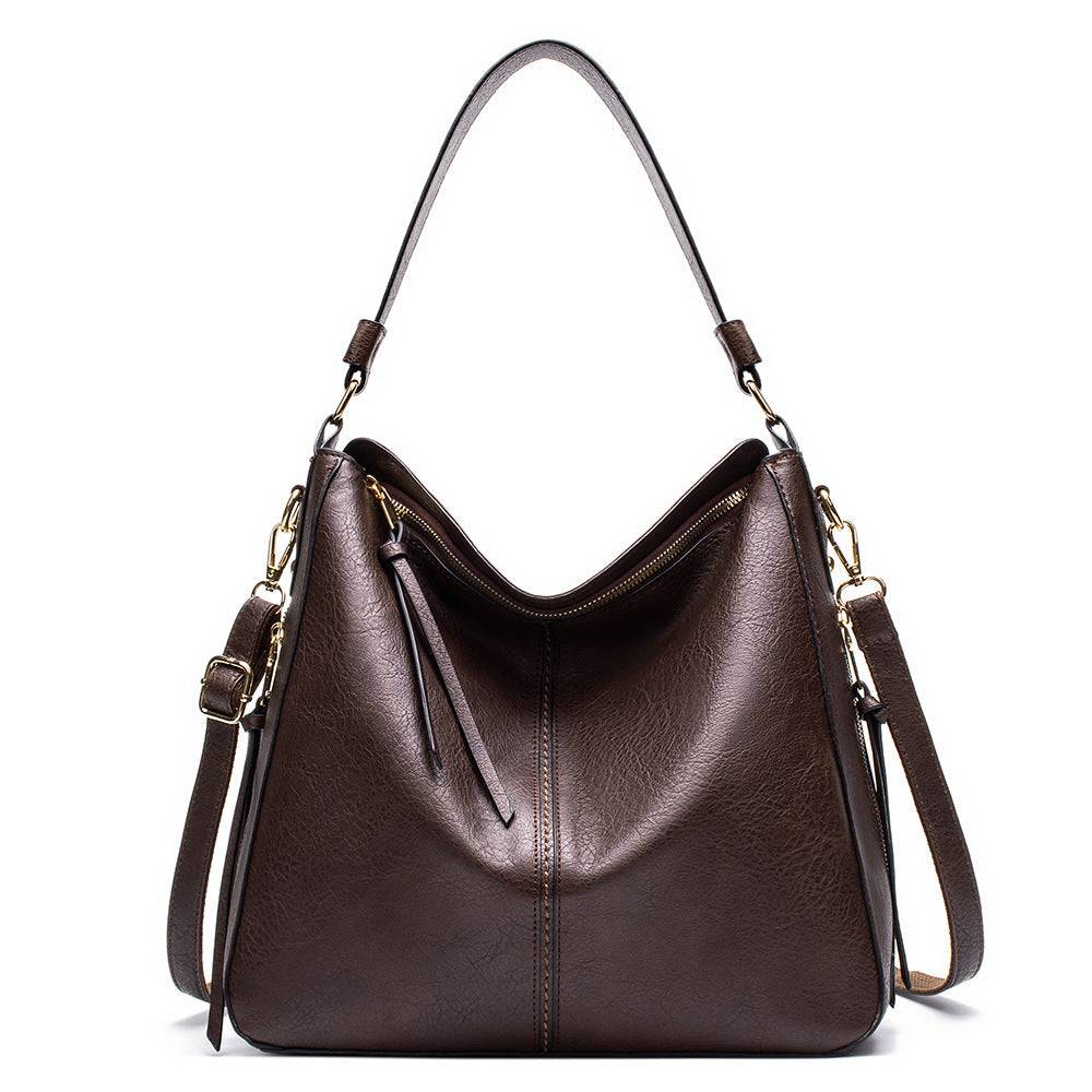 Classic Everyday Tote Handbag with Soft PU Surface, Multi-Compartment Interior & Convertible Shoulder Strap Jewelry Bubble