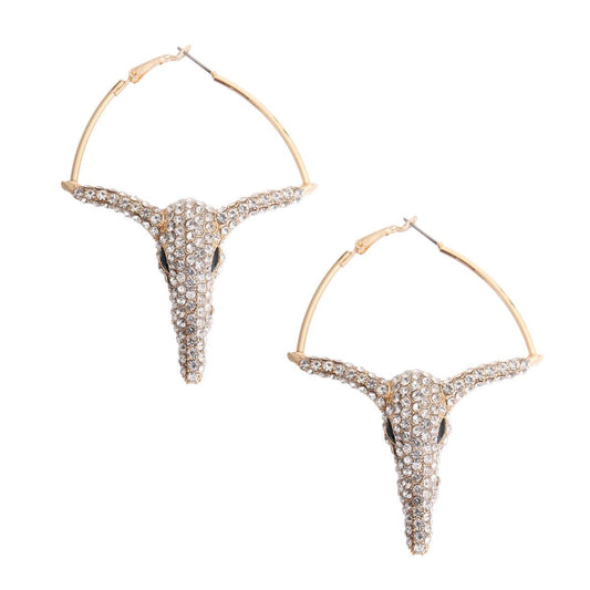 Dazzling Rhinestone Bullock Earrings: Sparkle in Style
