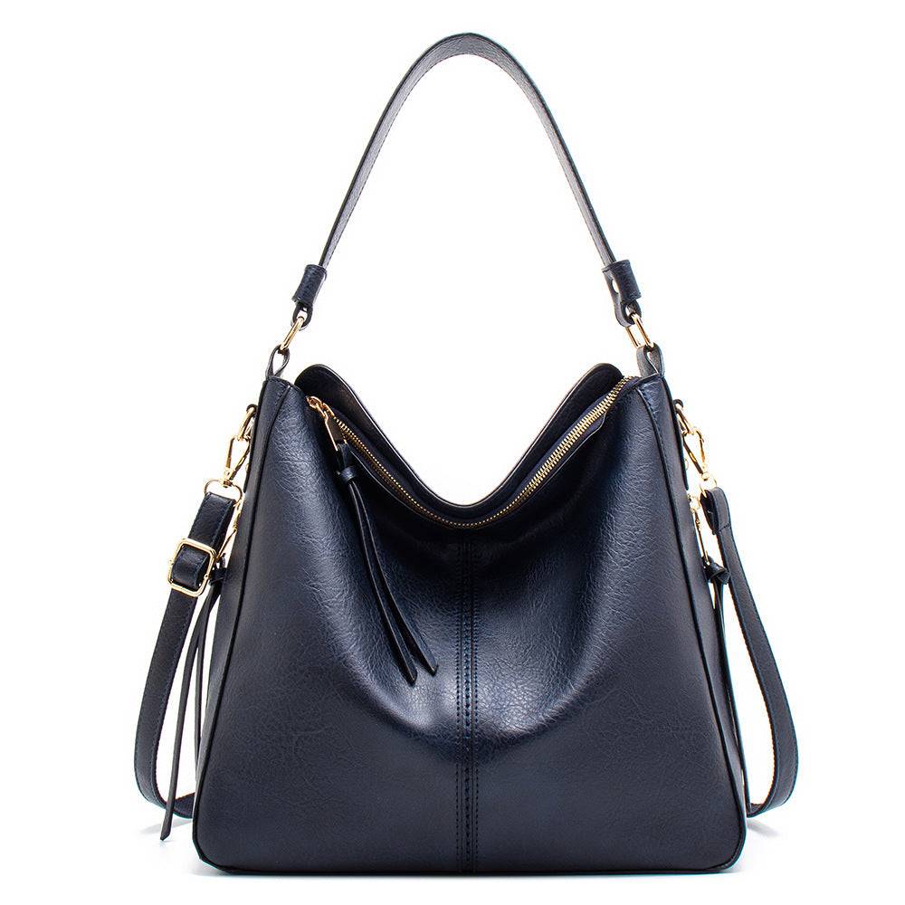 Classic Everyday Tote Handbag with Soft PU Surface, Multi-Compartment Interior & Convertible Shoulder Strap Jewelry Bubble