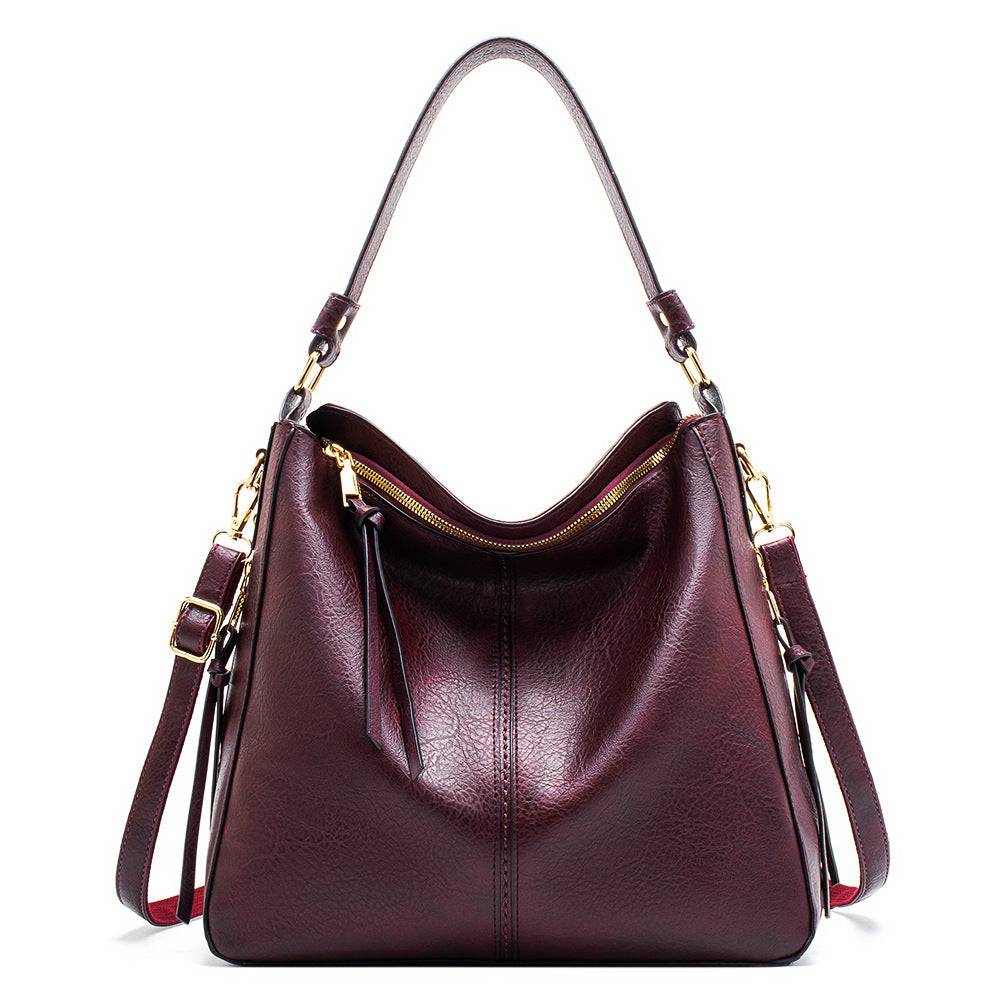 Classic Everyday Tote Handbag with Soft PU Surface, Multi-Compartment Interior & Convertible Shoulder Strap Jewelry Bubble