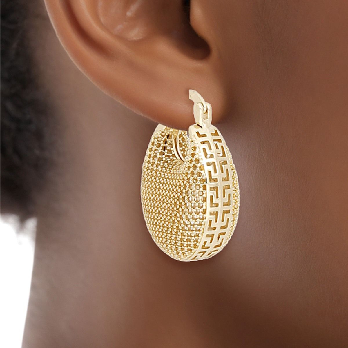 Gold Filigree Hoop Earrings | Antiquity Elegance Fashion Jewelry