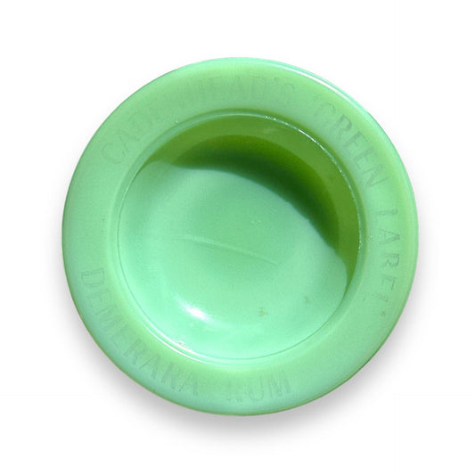 Vintage Jadeite Glass Round Ashtray: Jadeite Collectors Advertisement Piece