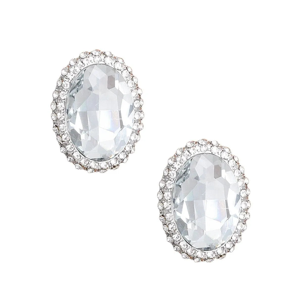 Everyday Luxury: Clear Gemstone Earrings: Fashion Jewelry Pinktown