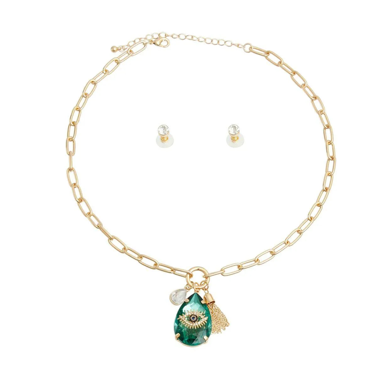Evil Eye Necklace: Elevate your style with a touch of mystique! Pinktown