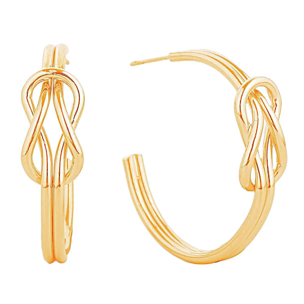 Fashion Jewelry: Women's Gold Infinity Open Hoop Earrings: Your Style Groove Pinktown