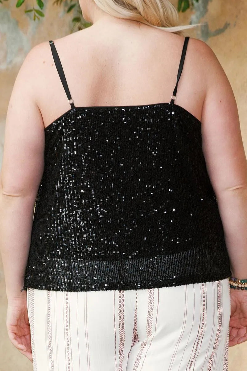 Get Glam in Our Plus Size Sequin Tank Top - Order Now! Jewelry Bubble