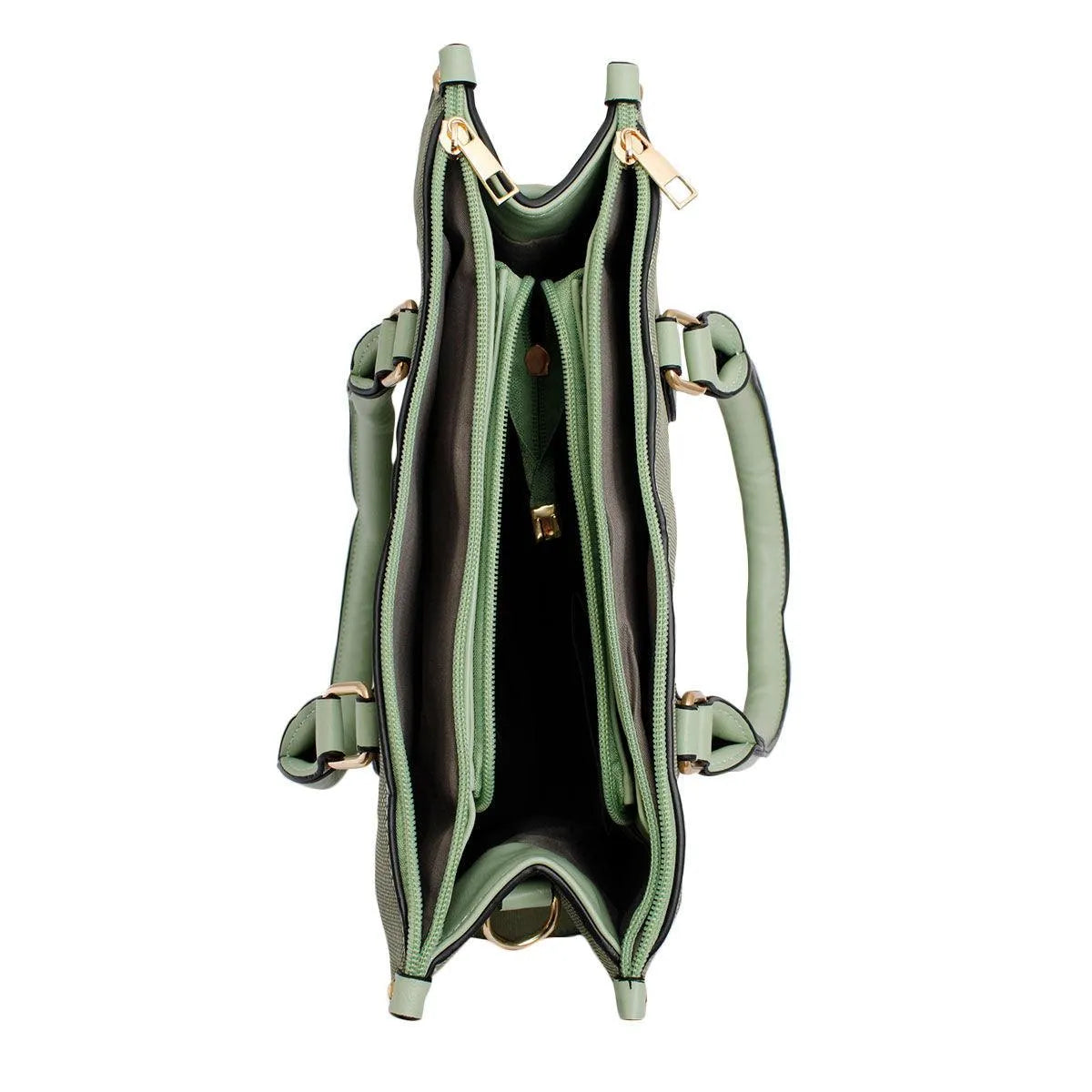 Get Noticed with Stylish Green Granule Satchel Handbag for Women Pinktown