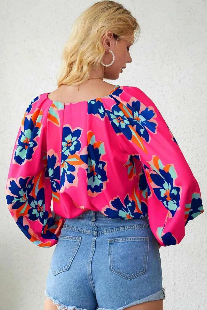 Get Noticed with a Stunning Multicolor Floral Blouse Jewelry Bubble