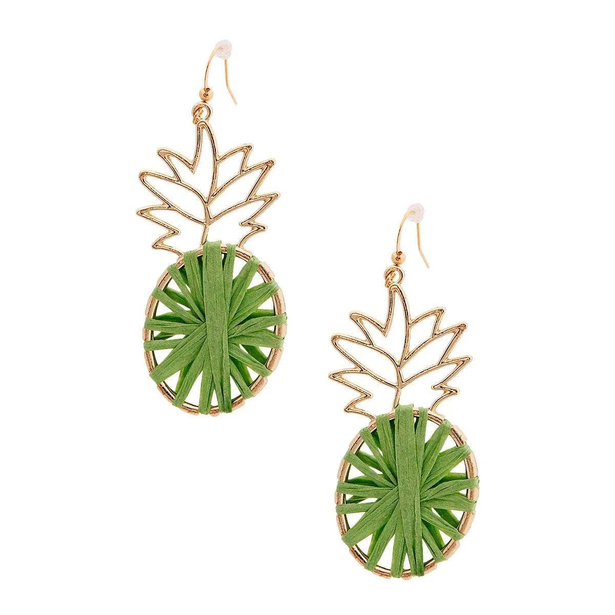 Get Tropical: Shop Our Latest Pineapple Earrings Green/Gold Pinktown