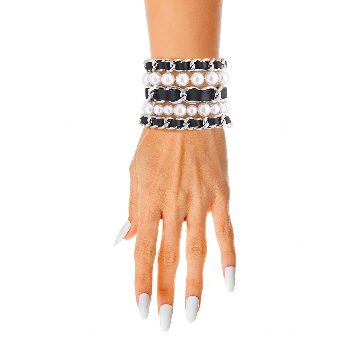 Get ready to rock your wrist with Monochromatic Bracelet Set Pinktown