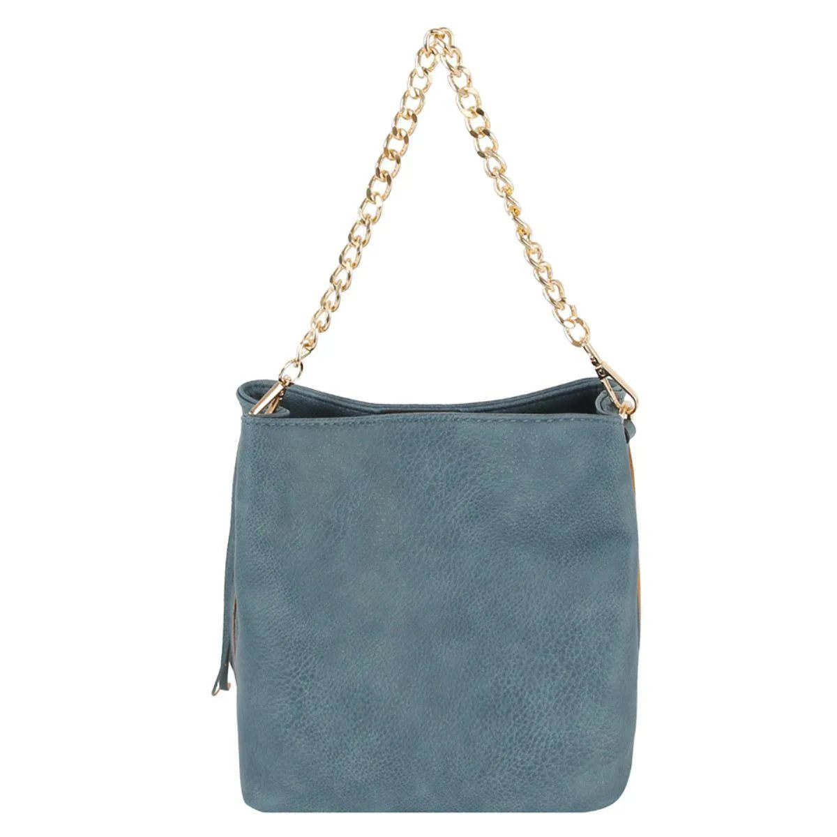Get the Perfect Denim-blue Faux Leather Fringe Handbag for Women Pinktown