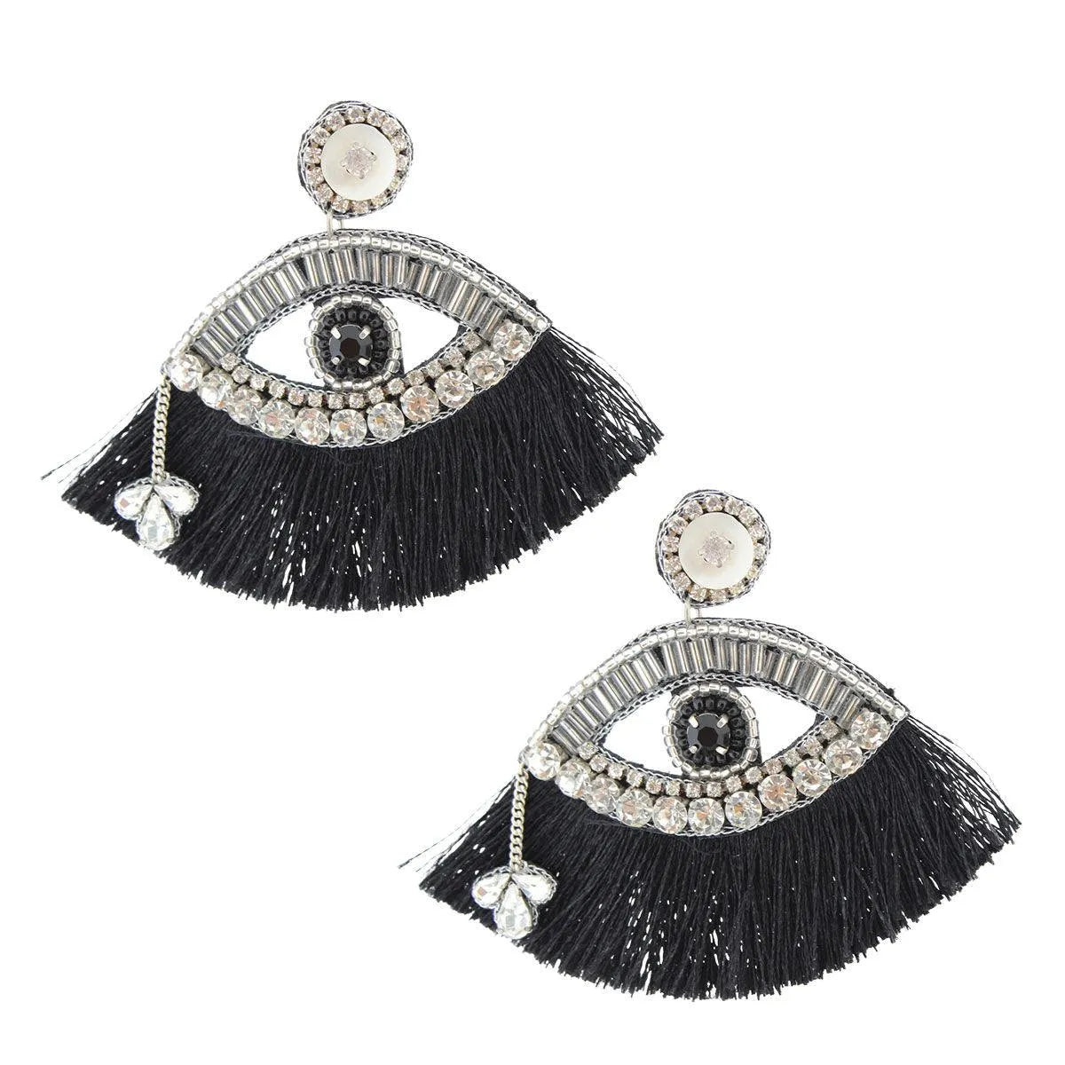 Make a Statement: Black Evil Eye Drop Earrings You Can't Miss Pinktown