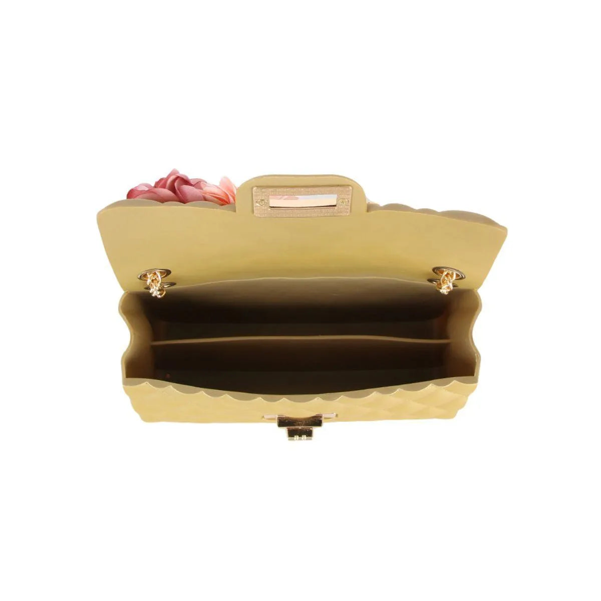 Make a Statement with a Stunning Gold Quilted Jelly Crossbody Mini Bag Pinktown