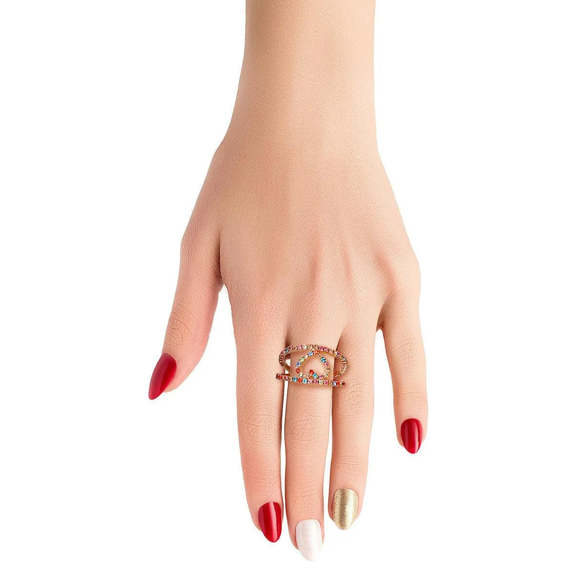 Multicolor Heart Ring: Add Some Fun to Your Accessories! Pinktown