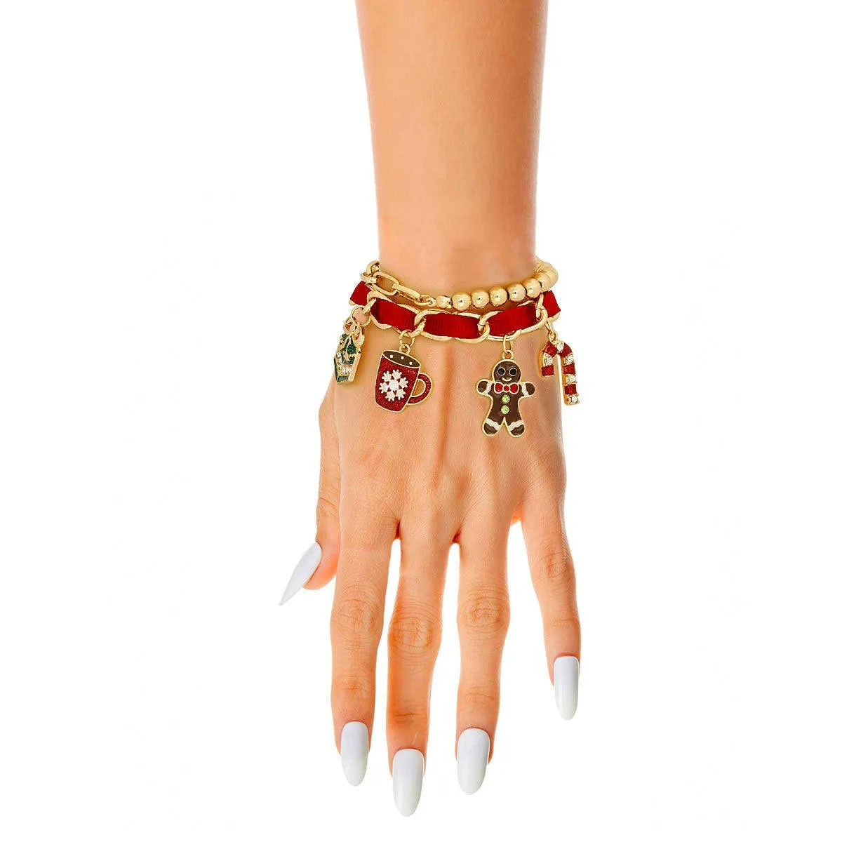Shop Festive Charms Bracelet Set and complete your holiday look Pinktown
