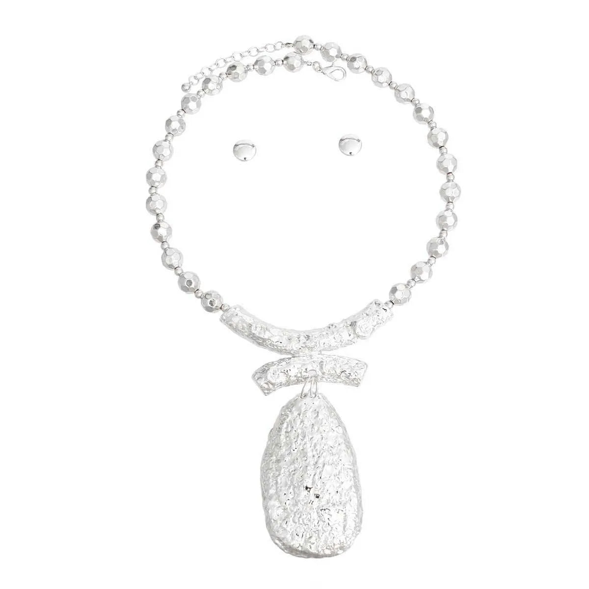 Silver Bead Necklace Set: Where Elegance Meets Unique Design Pinktown