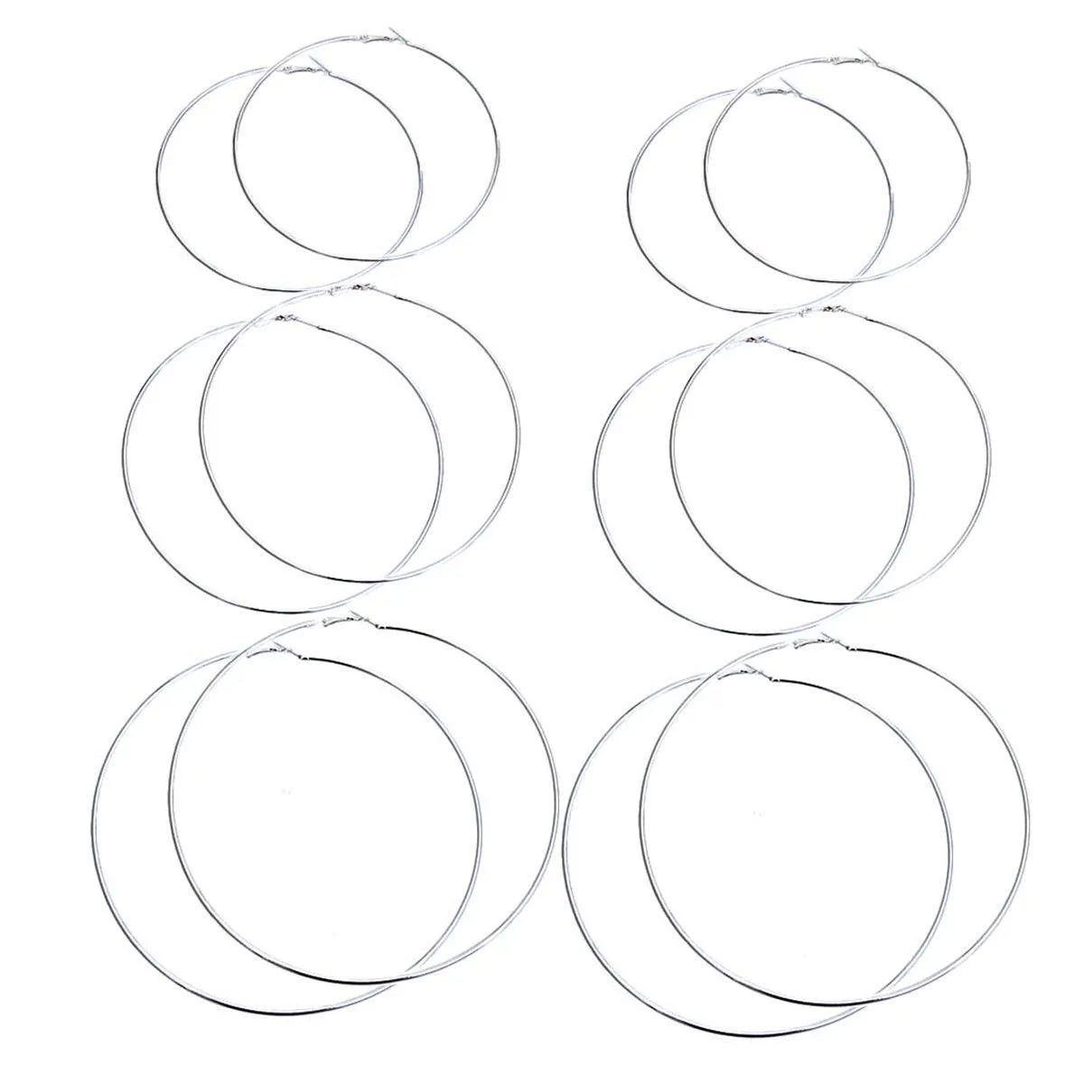 Simply Chic: Classic Silver Tone Hoop Earrings for Women - Buy Now! Pinktown