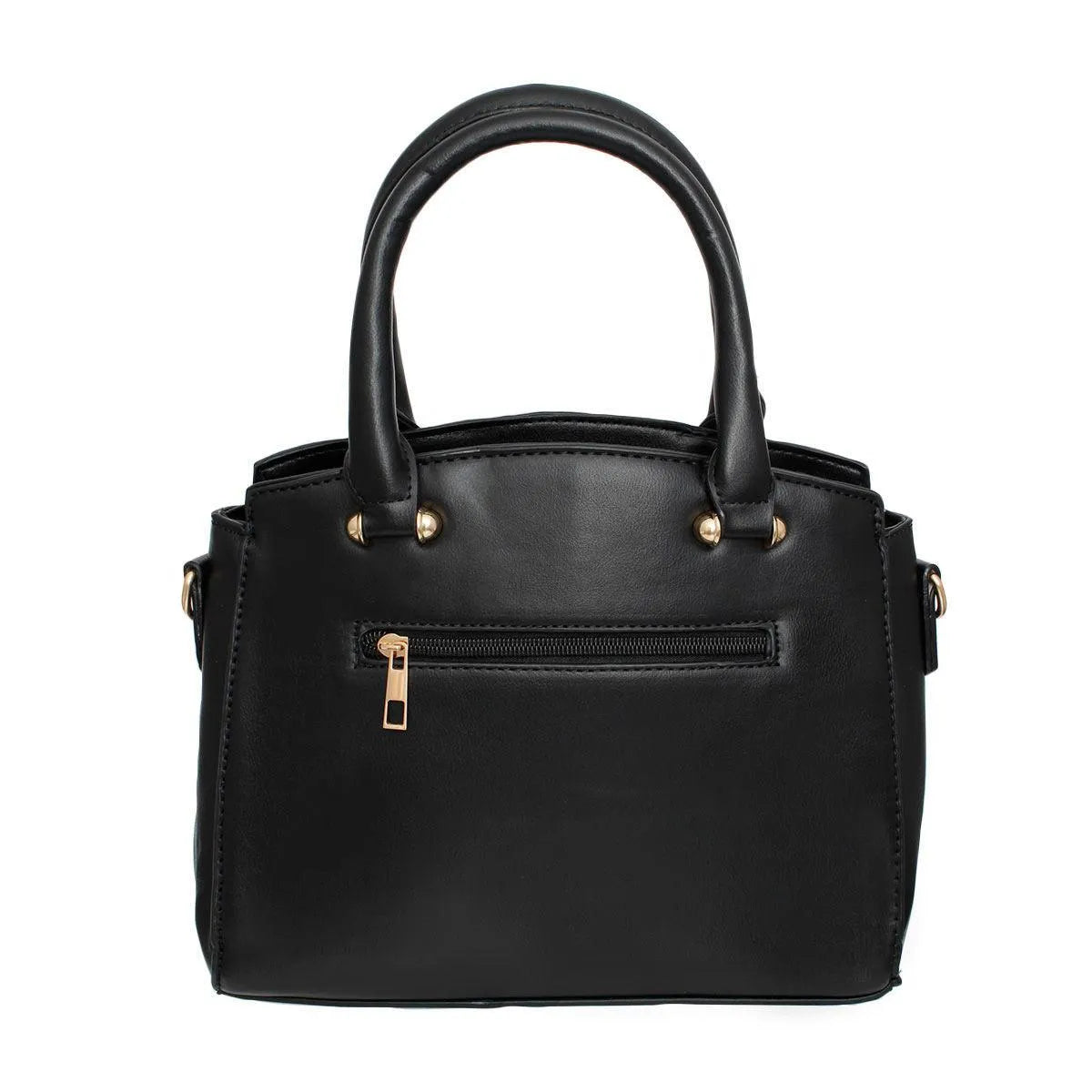 Stylish Black Chevron Quilted Handbag with Matching Wallet Pinktown