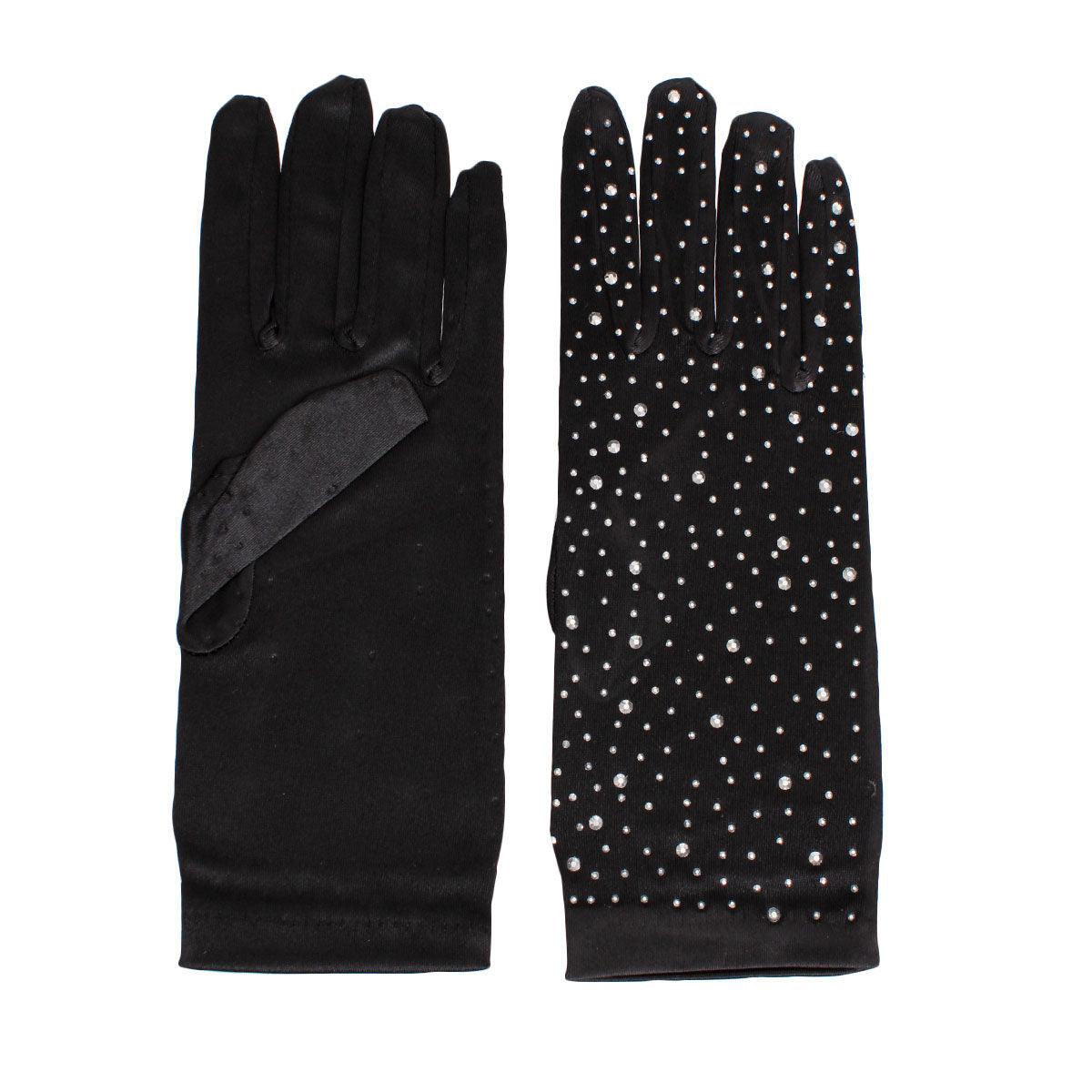 Make a Bold Statement: Black Rhinestone Gloves for Ultimate Elegance