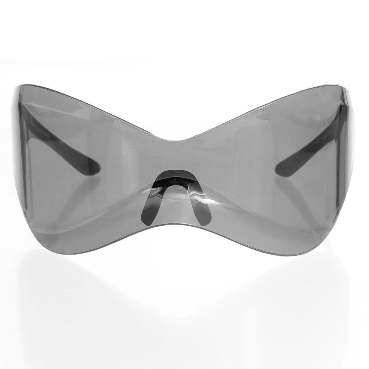 Shop Women's Black Oversized Shield Visor Sunglasses for a Bold Look