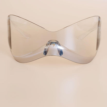 Shop Women's Clear Oversized Shield Visor Sunglasses for a Bold Look