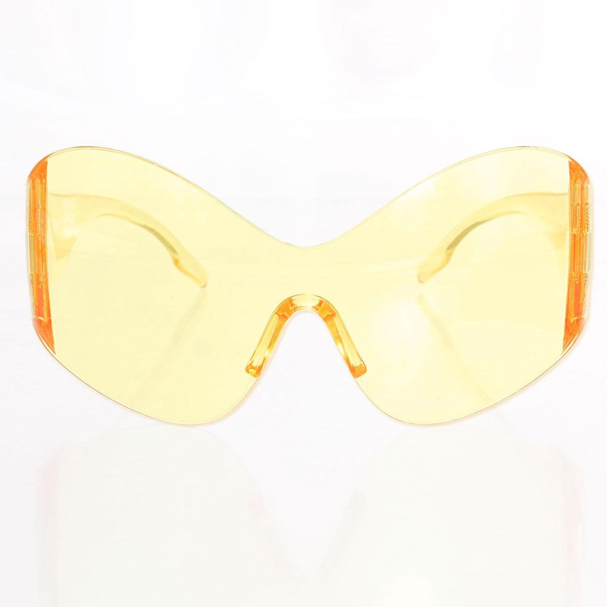 Unlock Style: Trendy Yellow Mask Butterfly Sunglasses