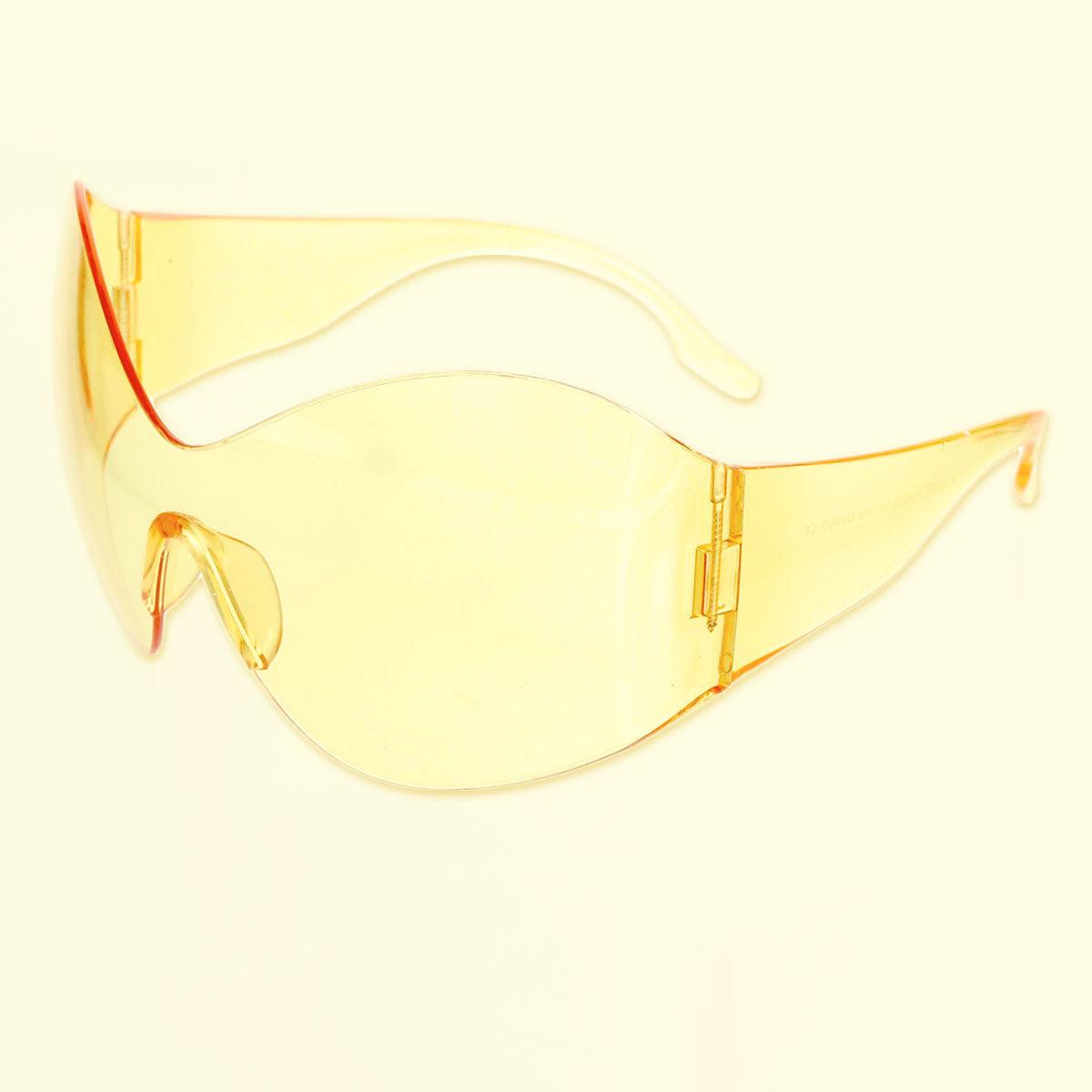 Unlock Style: Trendy Yellow Mask Butterfly Sunglasses