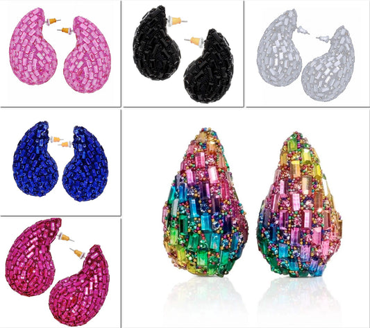 Elevate Your Style with Trendy Teardrop Stud Earrings Jewelry Bubble