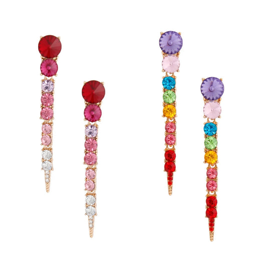 Stunning Carmine & Multicolor Drop Earrings: Get Yours Today! Jewelry Bubble