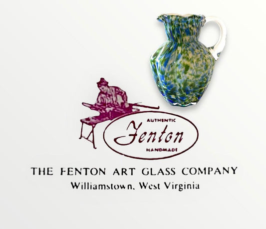 Discover the Timeless Beauty: Fenton Blown Glass Pitcher Vasa Murrhina, Vessel of Gems