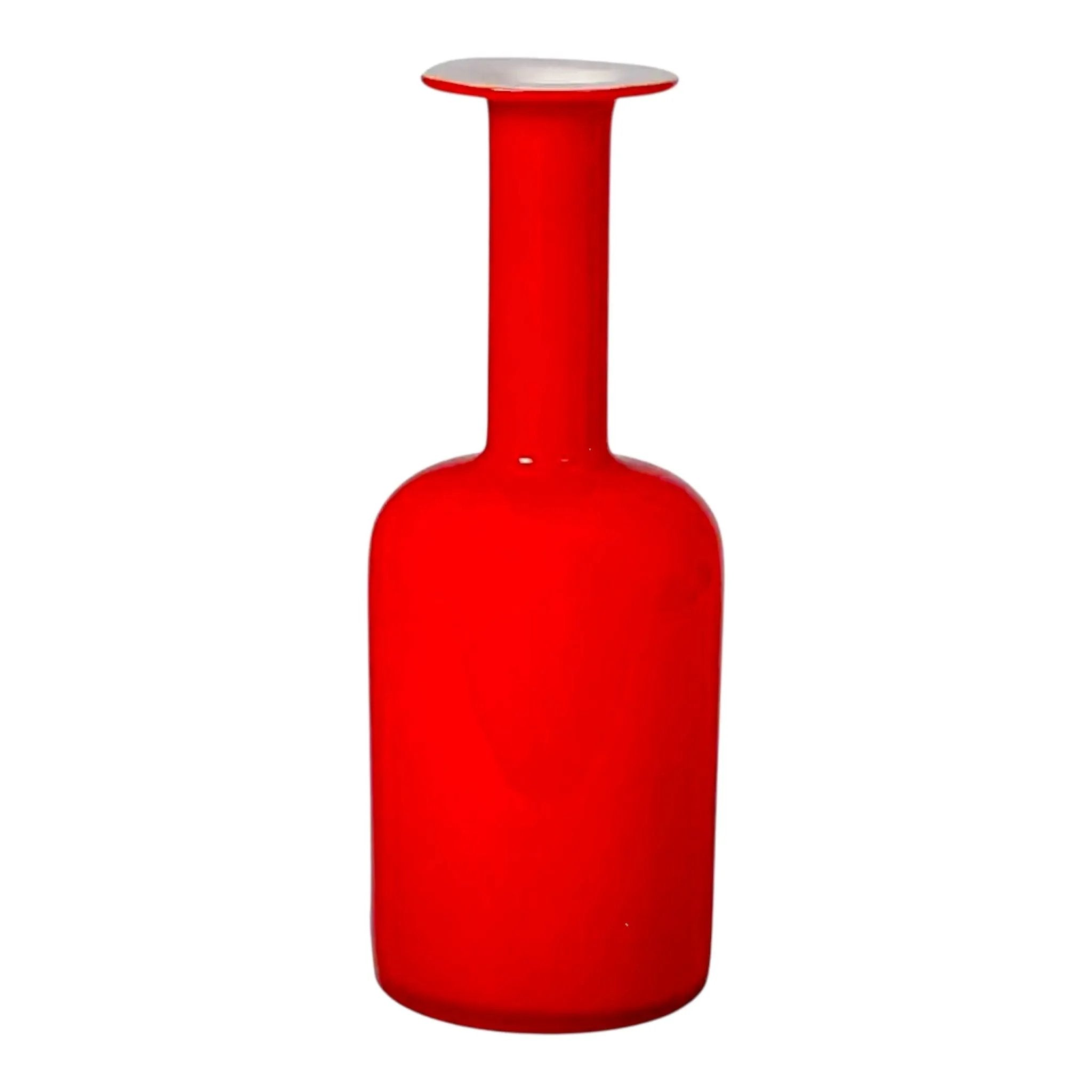 Red Danish Vase by Otto Brauer for Holmegaard, Denmark, 1960s