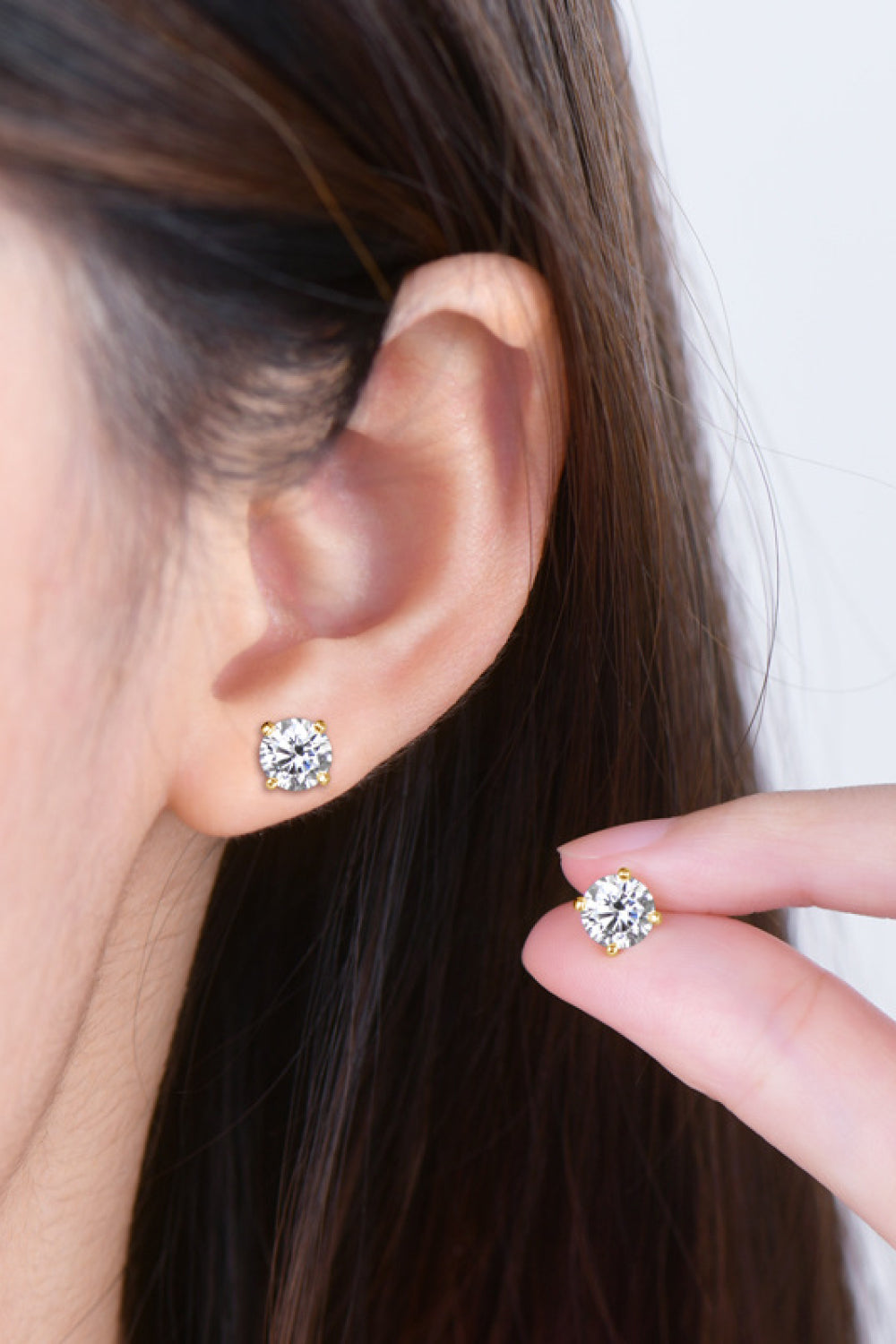 Elegant Bliss Moissanite Stud Earrings