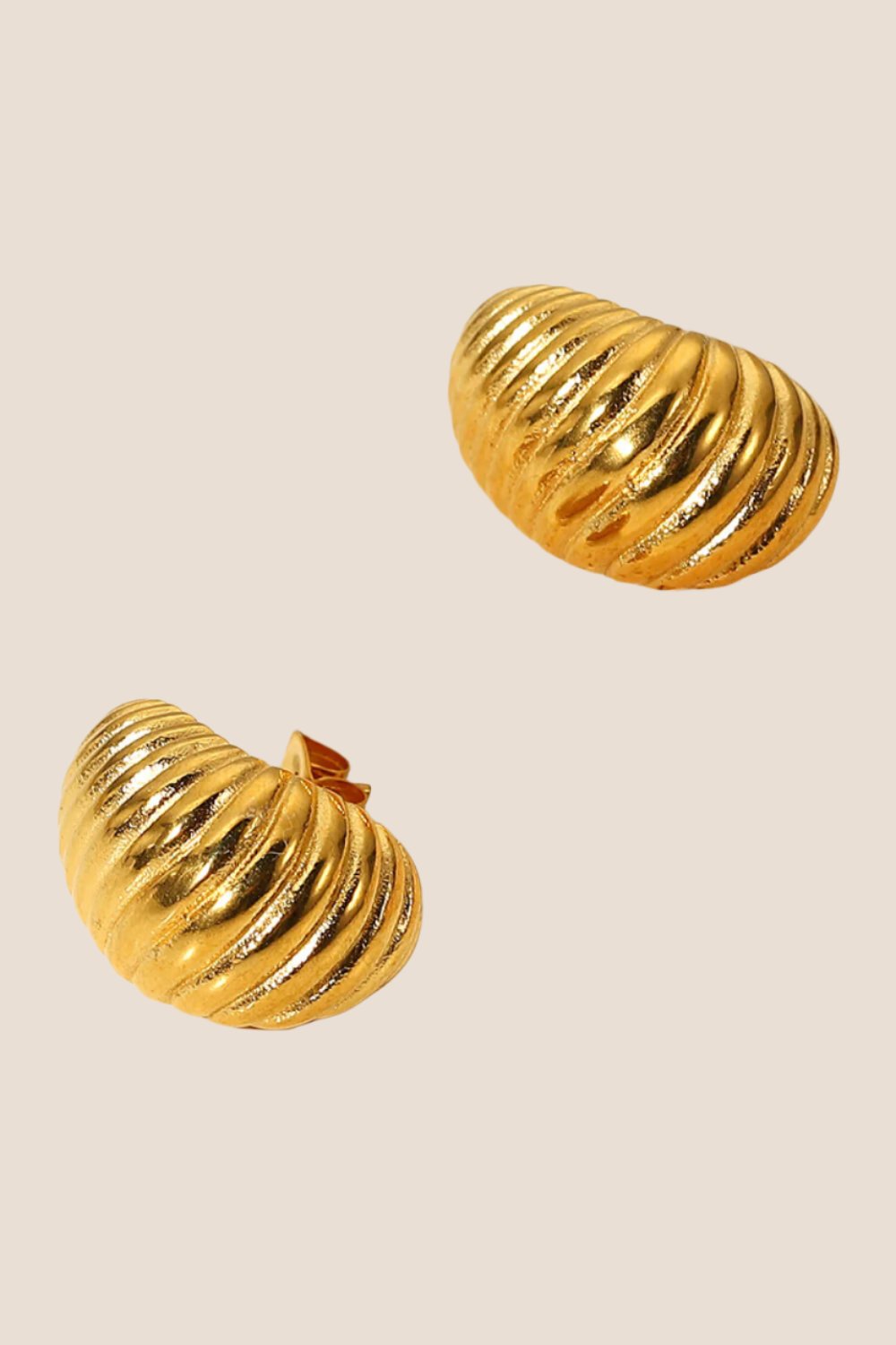 Elegant Gold-Plated Stud Earrings