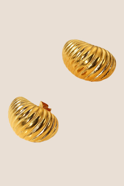 Elegant Gold-Plated Stud Earrings