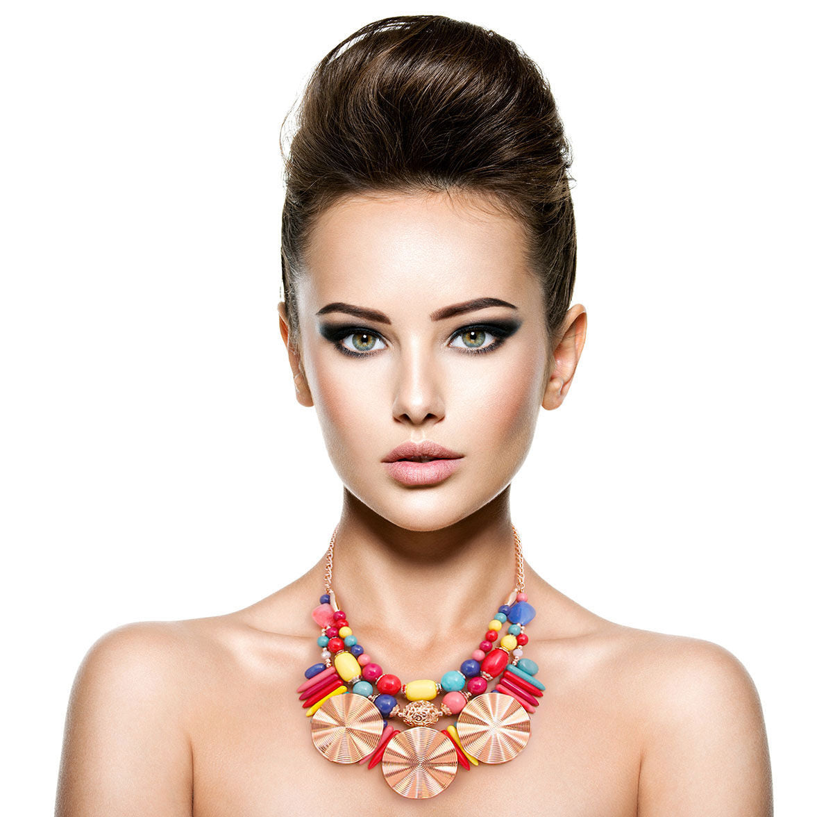 Boho Statement Necklace Set Multicolor Beads Layered | Fashion Jewelry