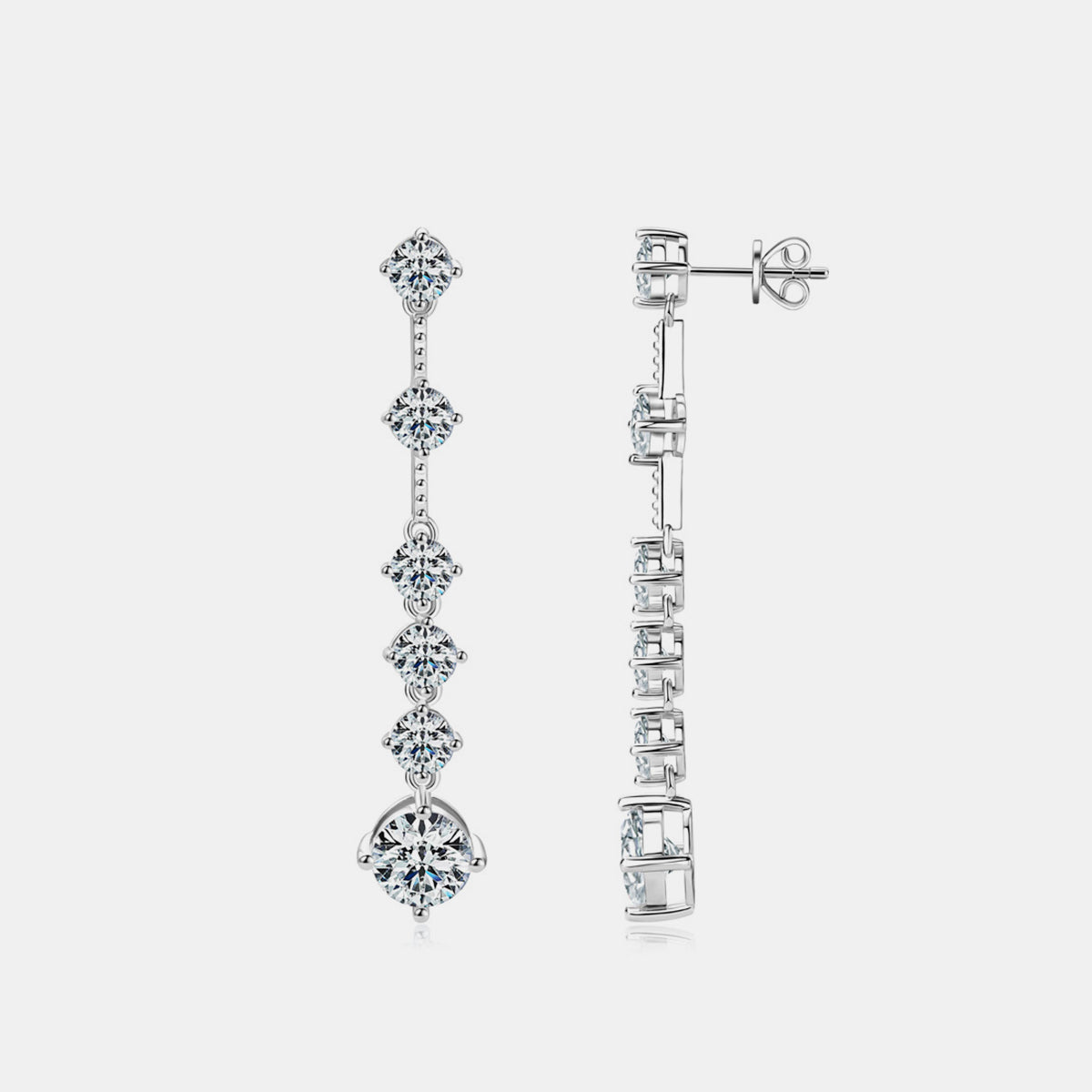 Sparkling Moissanite Drop Earrings