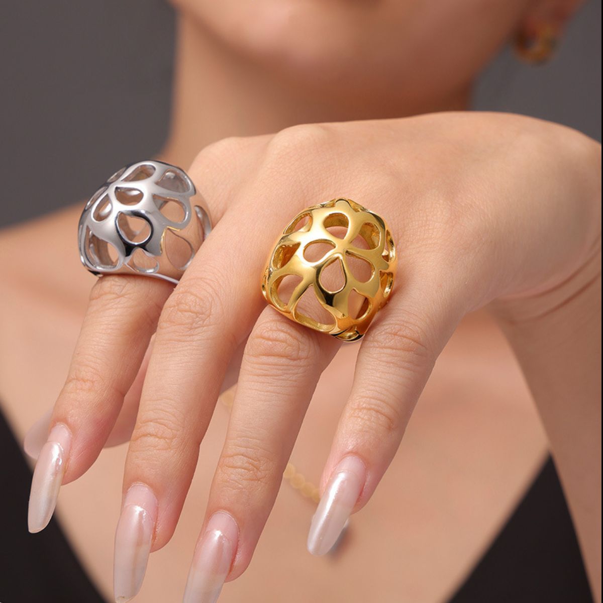 Avant-Garde Openwork Statement Ring