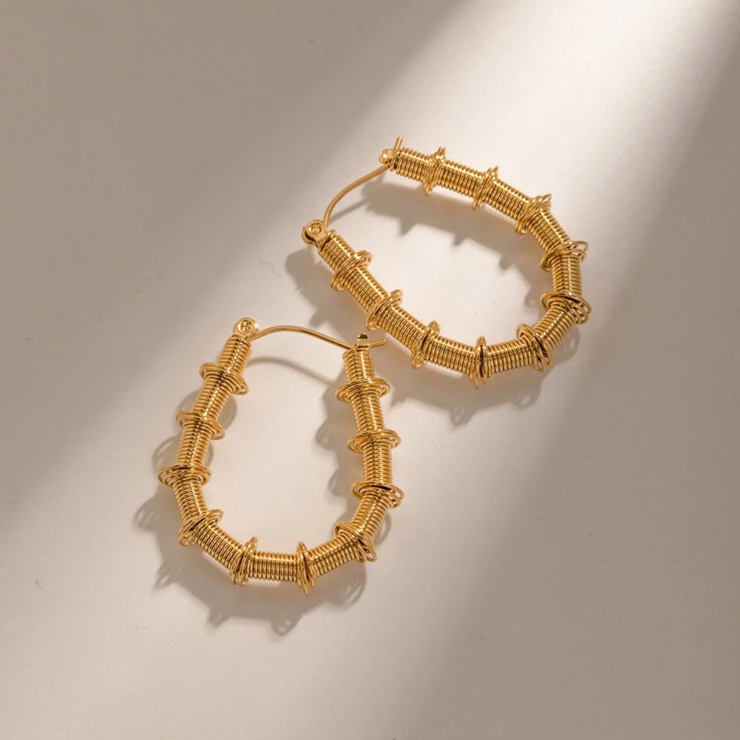 18K Gold-Plated Slinky Hoop Earrings