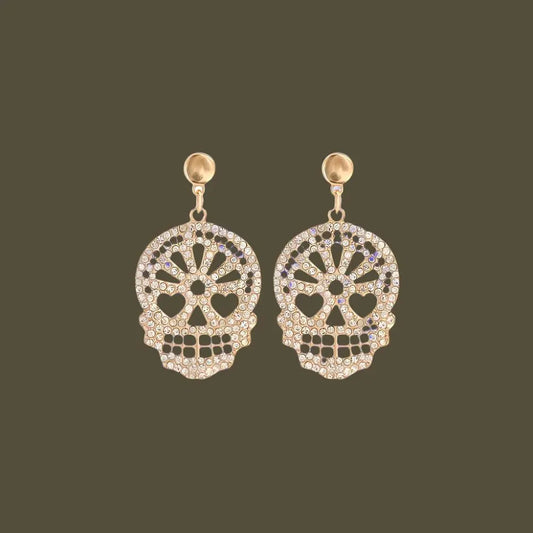 Bling Skull Earrings: Tap Into Your Edgy Fashion Style