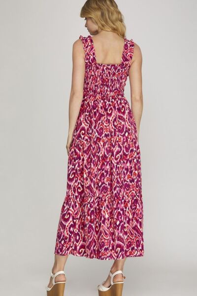 Smocked Printed Wide Strap Tiered Dress – Shop the Look in 2025 Trendsi