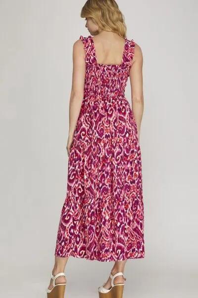 Smocked Printed Wide Strap Tiered Dress – Shop the Look in 2025