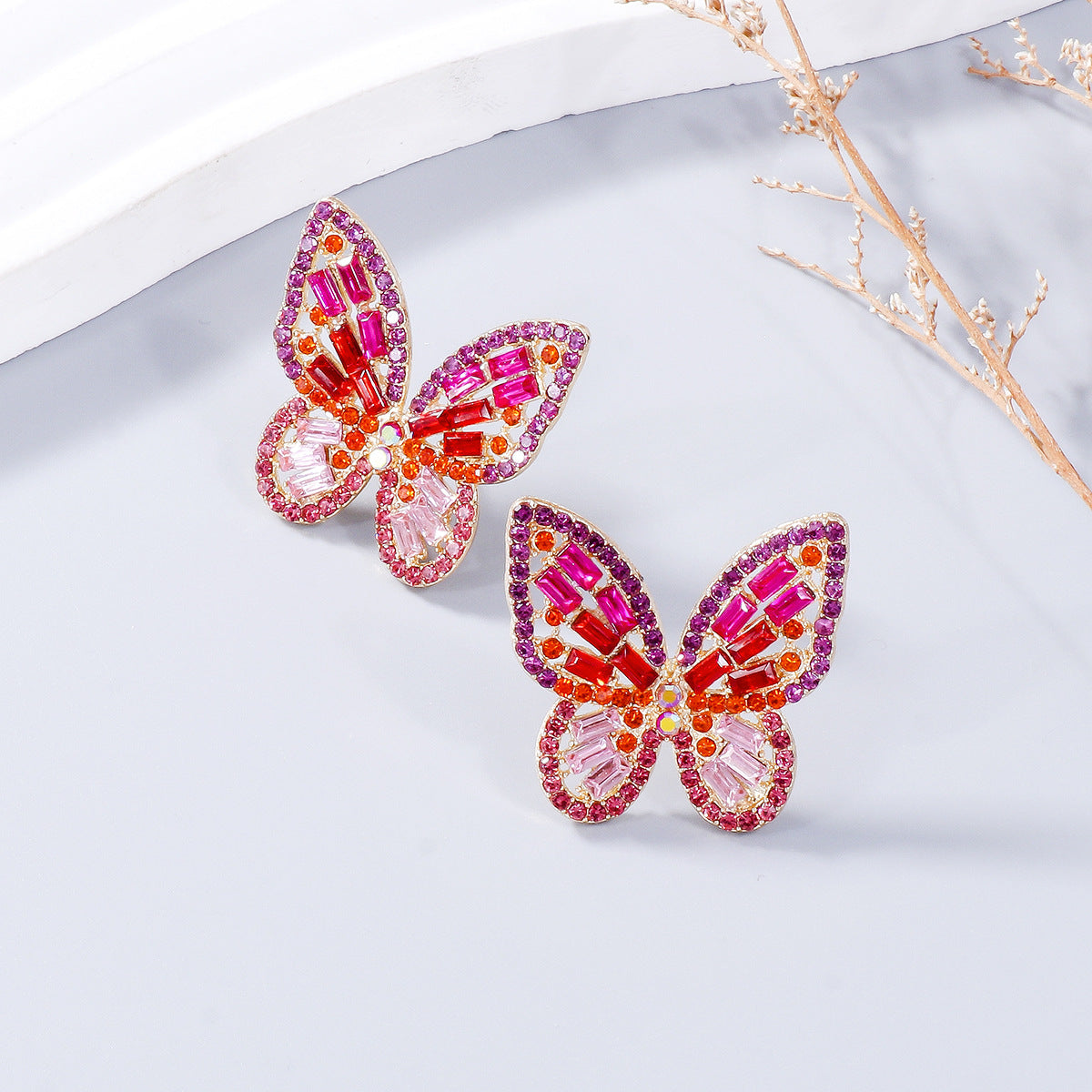 Exquisite Butterfly Stud Earrings