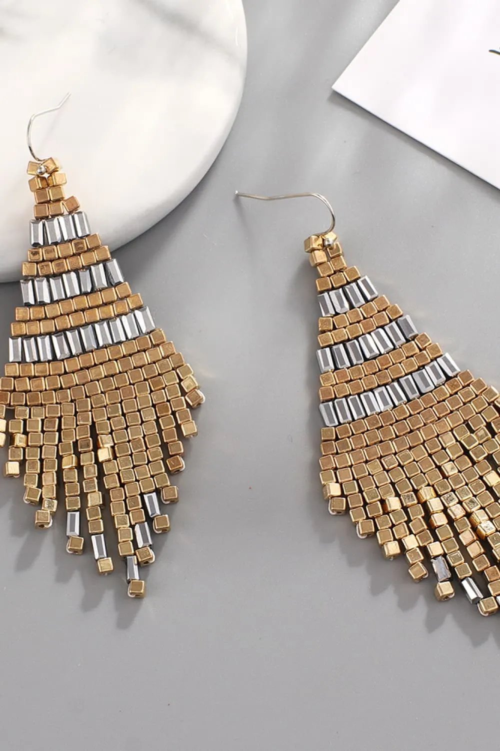 Stylish Beaded Dangle Earrings