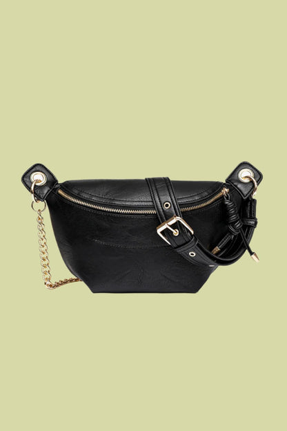 Stylish Faux Leather Chain Strap Bag for Women