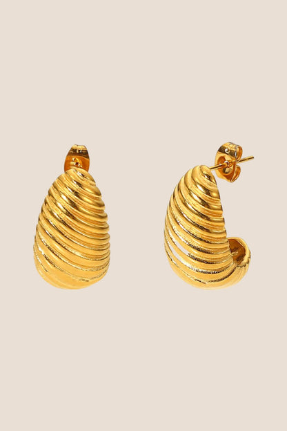 Elegant Gold-Plated Stud Earrings