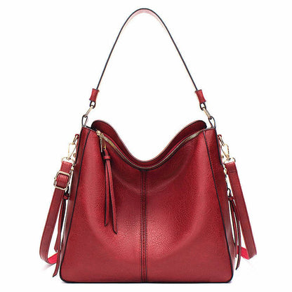 Classic Everyday Tote Handbag with Soft PU Surface, Multi-Compartment Interior & Convertible Shoulder Strap Jewelry Bubble